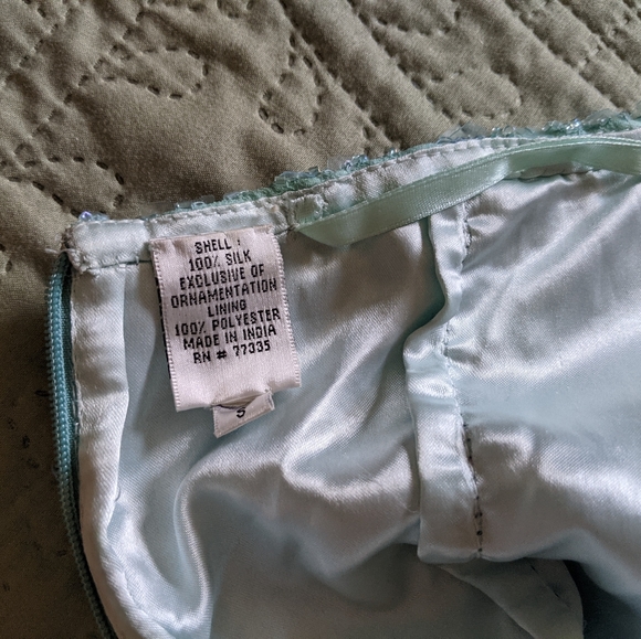 Scala Beaded Silk Gown "Mystic Water" - Picture 10 of 13